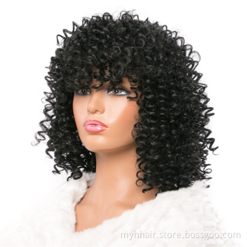 12 inch Curly hair wigs,Natural Black Short synthetic Wigs for Women,Afro cosplay kinky culry Aliexpress
